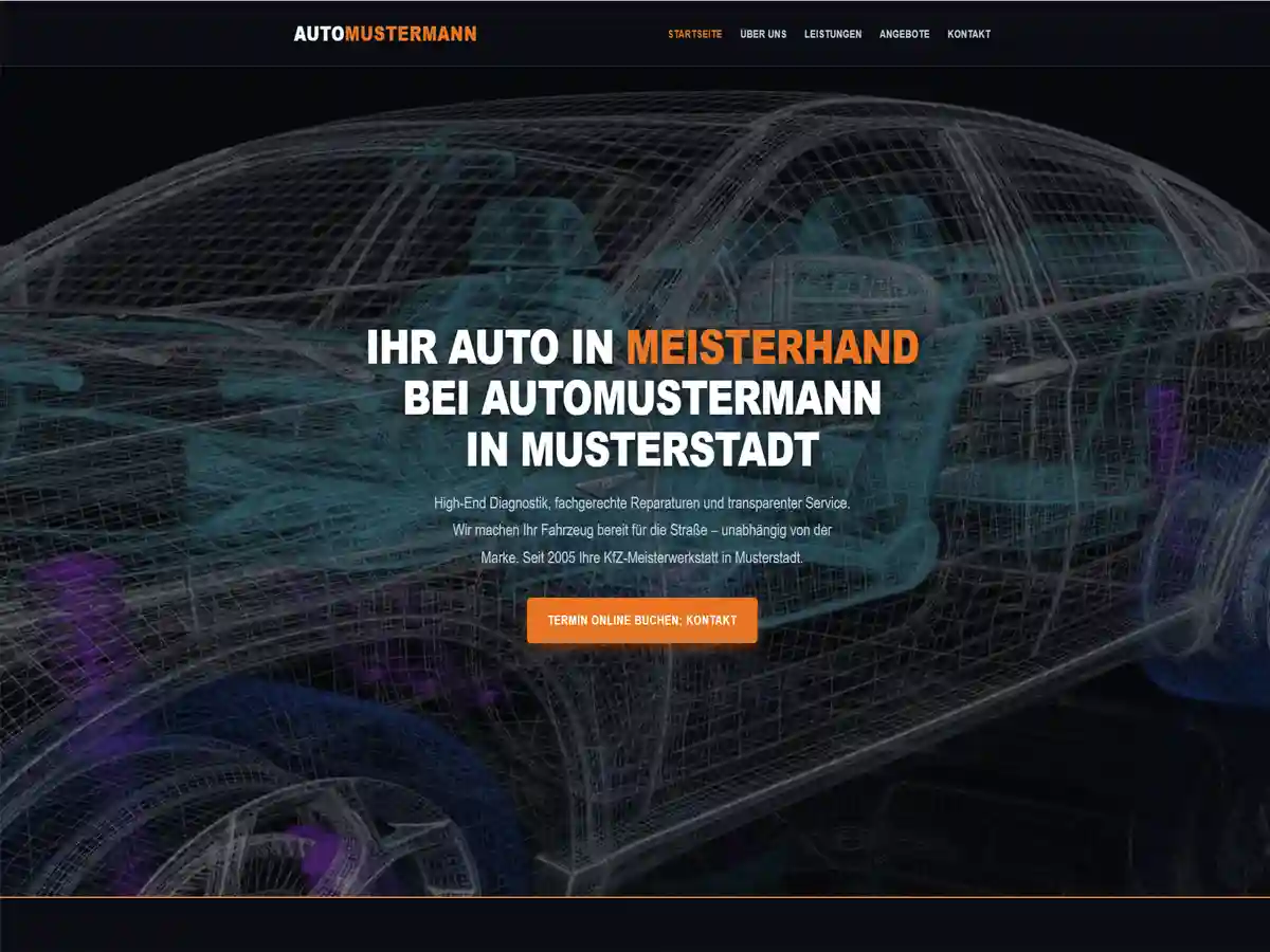 Website Demo Kfz-Werkstatt