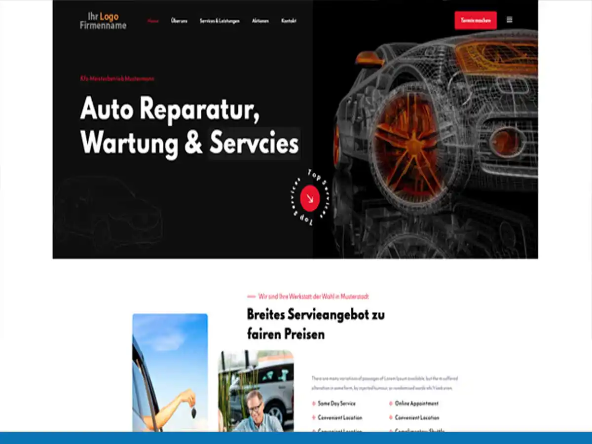 Kfz-Werkstatt Homepage