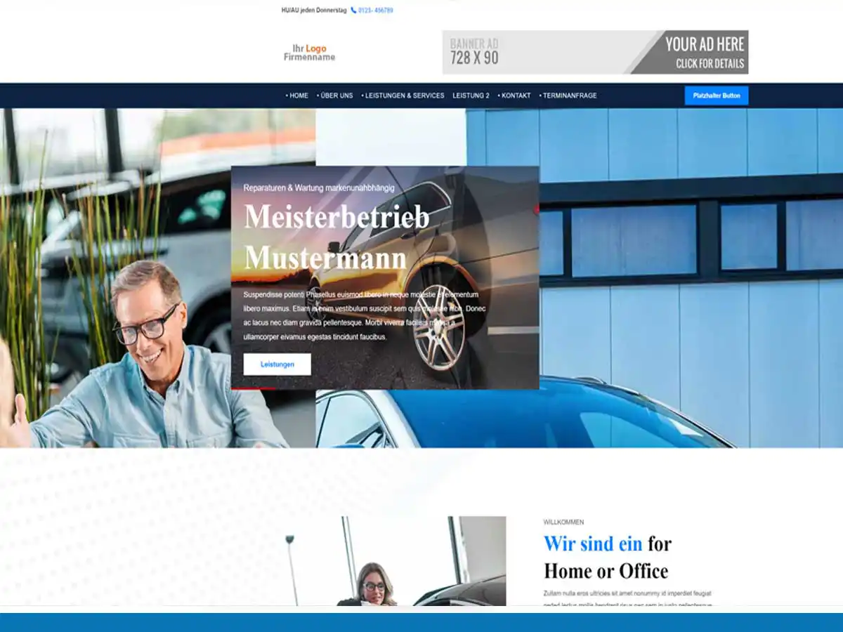 Homepage Demo KfZ-Werkstatt